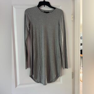 Forever 21 Gray Asymmetrical Long Sleeve Tunic